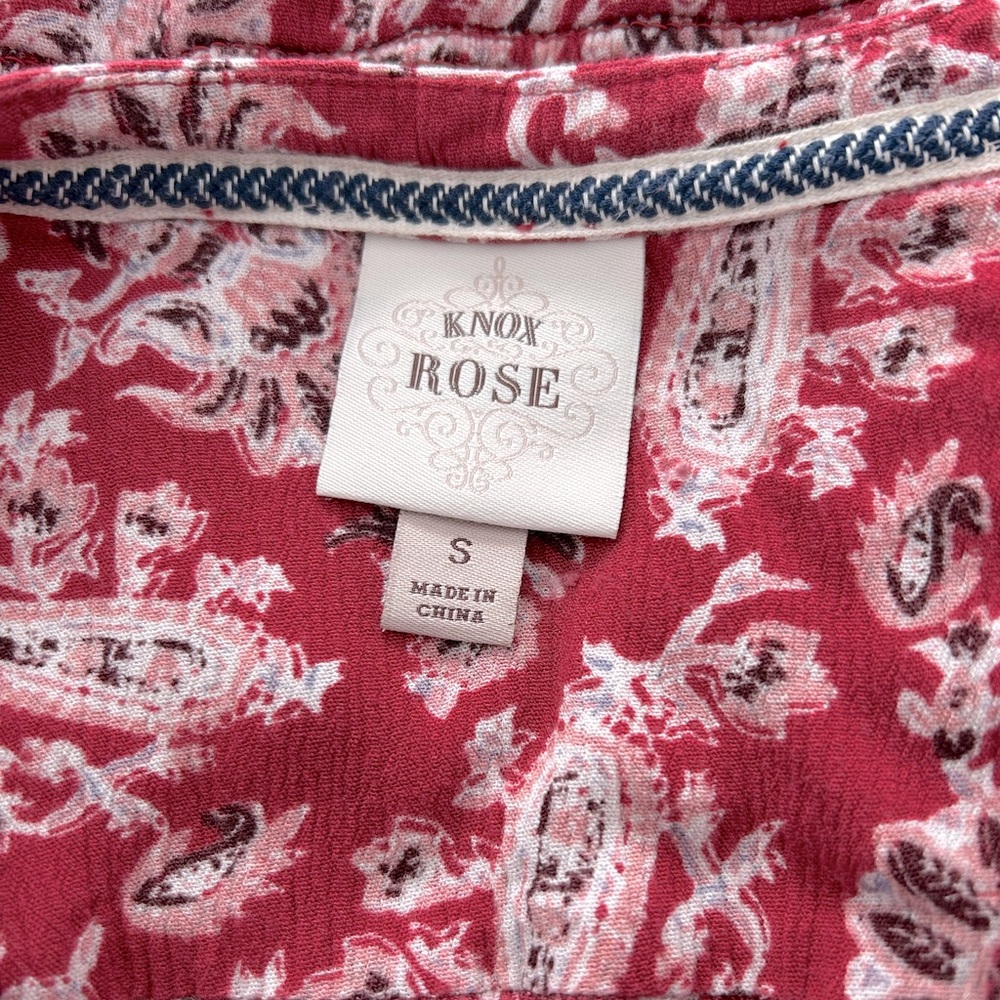 Knox Rose Paisley Short Flutter Sleeve Midi Dress - small - Picture 4 of 6